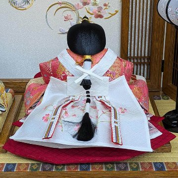 平安豊久作 小三五親王飾り 木目刺繍屏風 おしゃれ モダンの画像