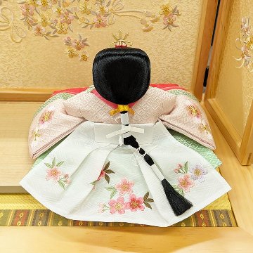 恵翠作 小三五親王 白木造り平飾り 55cmの画像