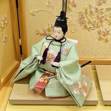 恵翠作 小三五親王 白木造り平飾り 55cmの画像