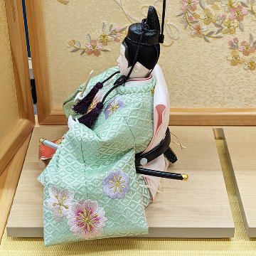 恵翠作 小三五親王 白木造り平飾り 55cmの画像