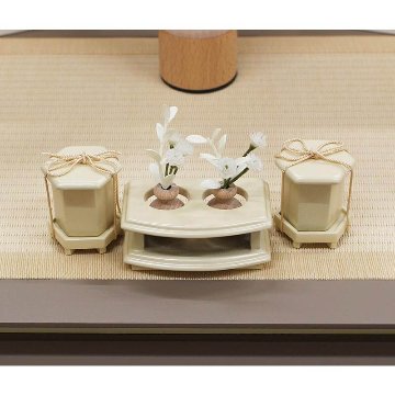平安豊久 親王飾り さゆり おしゃれ モダン コンパクト平飾り　の画像