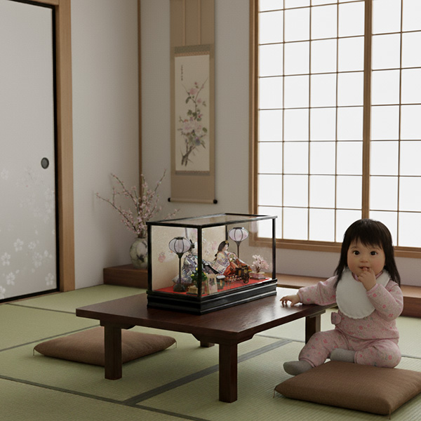 雛人形と赤ちゃん