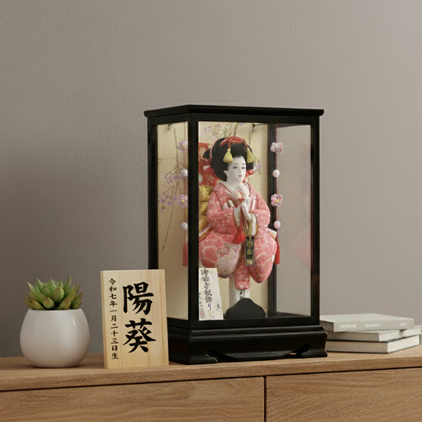 10号新栄華羽子板ケース飾り 前扉式の画像