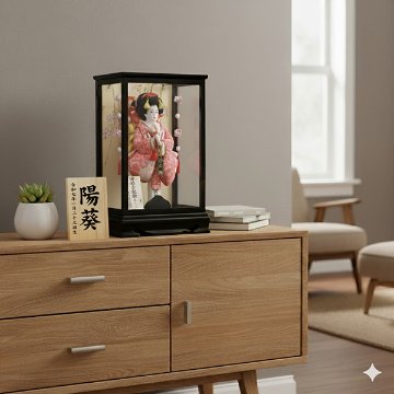 10号新栄華羽子板ケース飾り 前扉式の画像