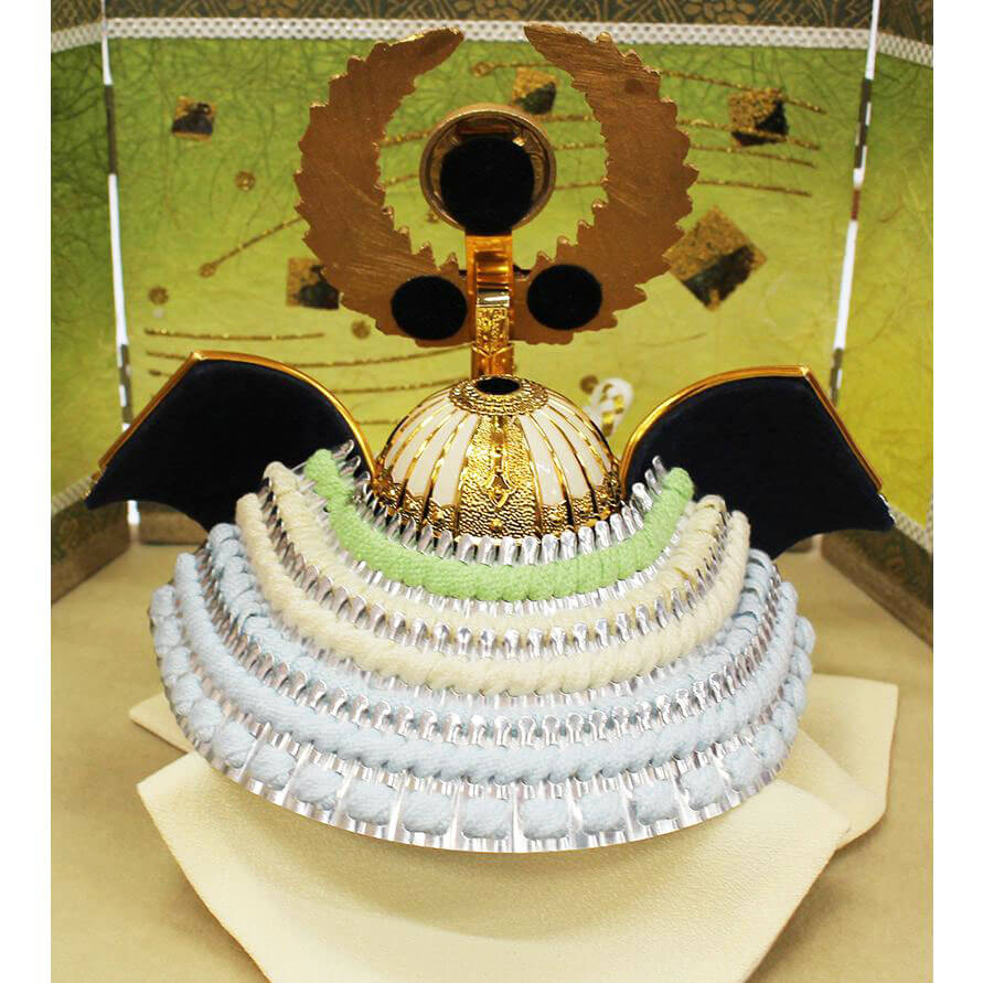 武光作 5号 徳川家康 兜 白木目収納飾りの画像