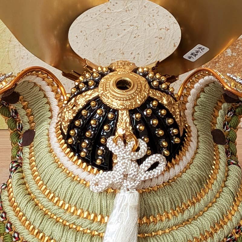 五月人形 平安豊久 翠鳳作 8号 凪（なぎ） 兜平飾り LED照明付 白木 兜