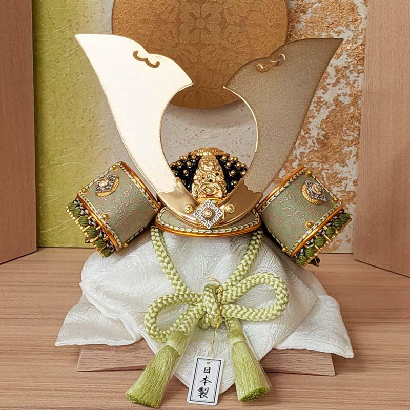 平安豊久作 8号 凪 本鋲合せ鉢兜 平飾り照明付きの画像