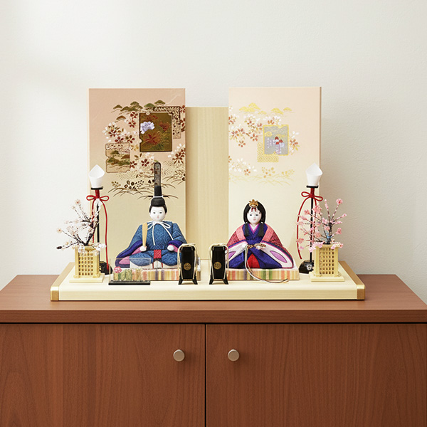 道翠工房　　もも雛木目込み親王飾りの画像