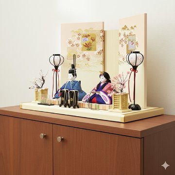 道翠工房　　もも雛木目込み親王飾りの画像