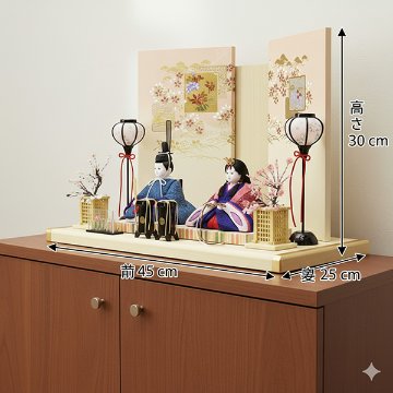 道翠工房　　もも雛木目込み親王飾りの画像