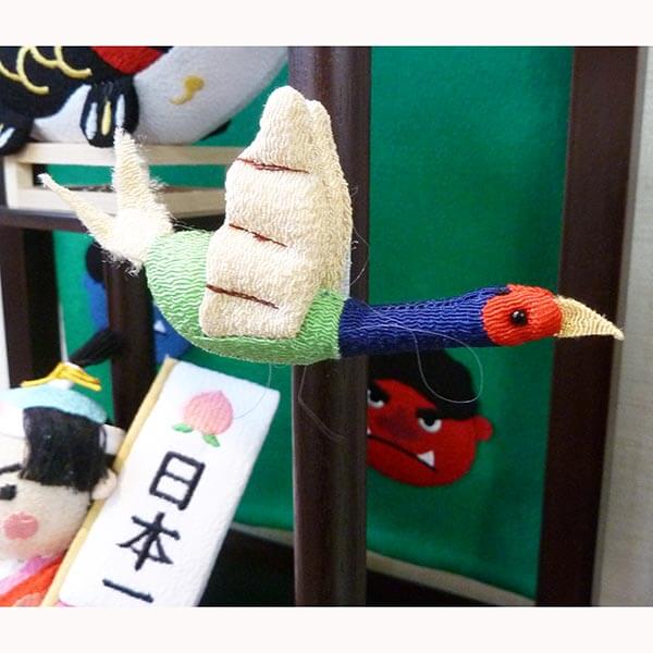 ちりめん室内鯉のぼり　鯉飾り　桃太郎画像