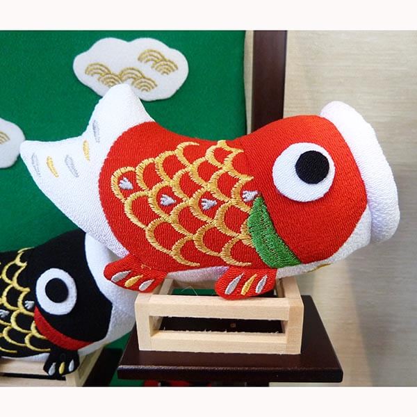 ちりめん室内鯉のぼり　鯉飾り　桃太郎画像