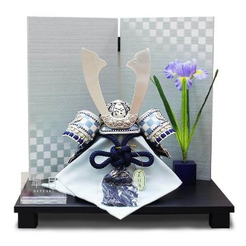 道翠工房 9号本金プラチナ箔 皐月 兜飾り の画像