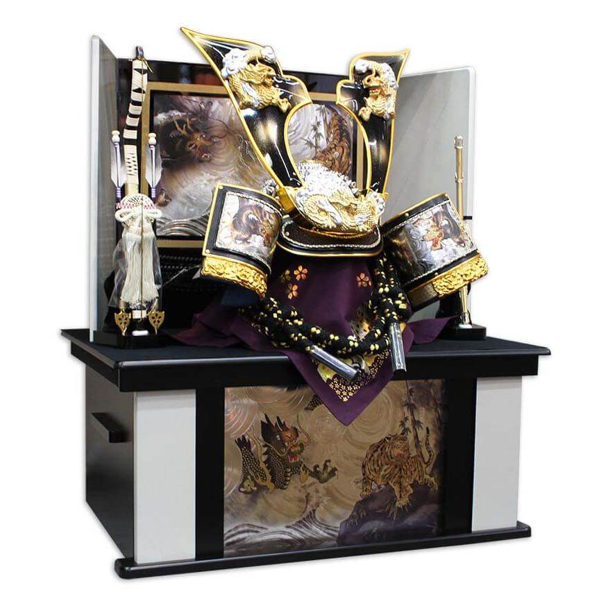 武光作30号銀仕上げ大鍬形兜収納飾り/2026年新作五月人形