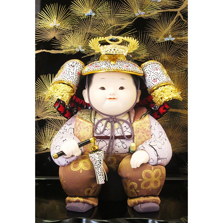 東玉作 皐月童 木目込み大将飾り