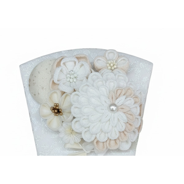 7号 つまみ細工 ましろカンザシ羽子板飾りの画像