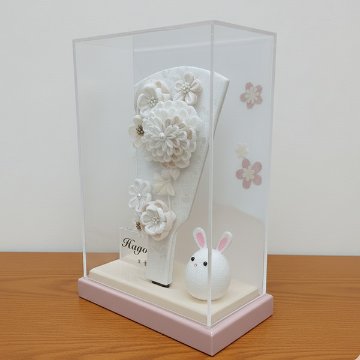 7号 つまみ細工 ましろカンザシ羽子板飾りの画像