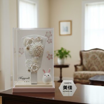 7号 つまみ細工 ましろカンザシ羽子板飾りの画像