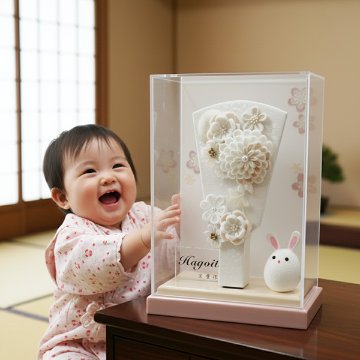 7号 つまみ細工 ましろカンザシ羽子板飾りの画像