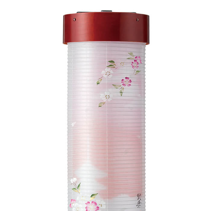絹 6号 ワイン 伸縮提灯 二重張り 京城・桜 1個の画像
