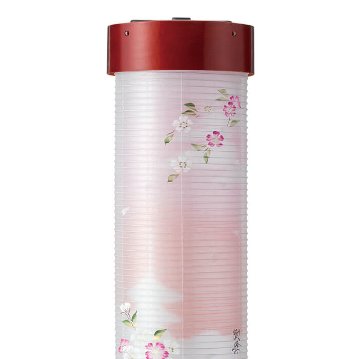 絹 6号 ワイン 伸縮提灯 二重張り 京城・桜 1個の画像