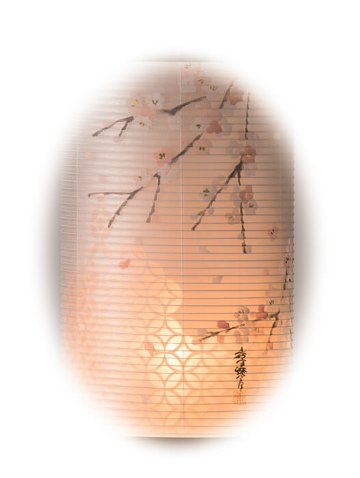 絹張 回忌灯 ひのき 二重 枝垂れ桜 飾り台付き 50号/70号の画像