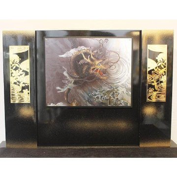 龍玉作 15号立体透かし彫り鍬形兜収納飾りの画像