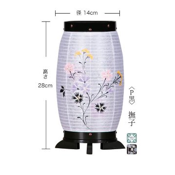 創作提灯 和紙張 撫子 回転灯 1個 の画像