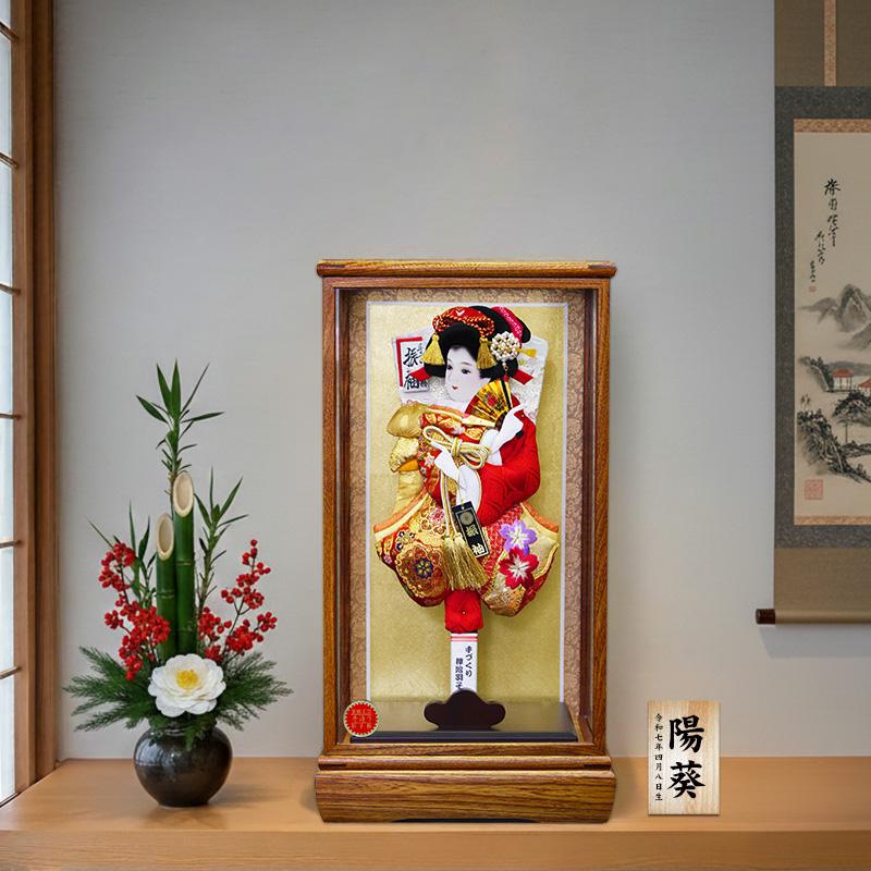 13号振袖羽子板ケヤキケース