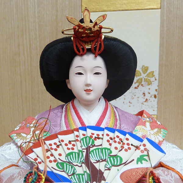 嘉祥作 金彩金襴衣裳着親王 家具調収納飾りの画像