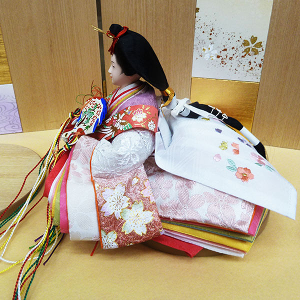 嘉祥作 金彩金襴衣裳着親王 家具調収納飾りの画像