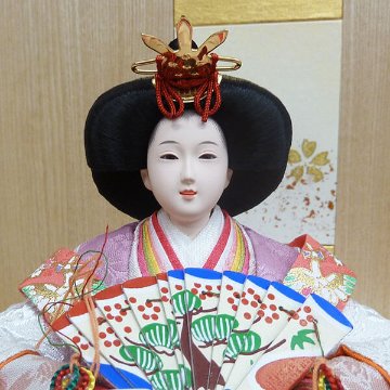嘉祥作 金彩金襴衣裳着親王 家具調収納飾りの画像
