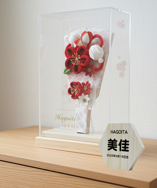 つまみ細工羽子板飾り