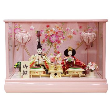 ピンク塗芥子親王ケース飾りの画像