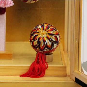 羽子板】 平安道翠監修 10号 寿の舞 総桧造り 羽子板ケース飾り（間口
