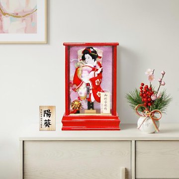 【コンパクト/おしゃれ】 8号刺繍金彩羽子板ケース飾りの画像