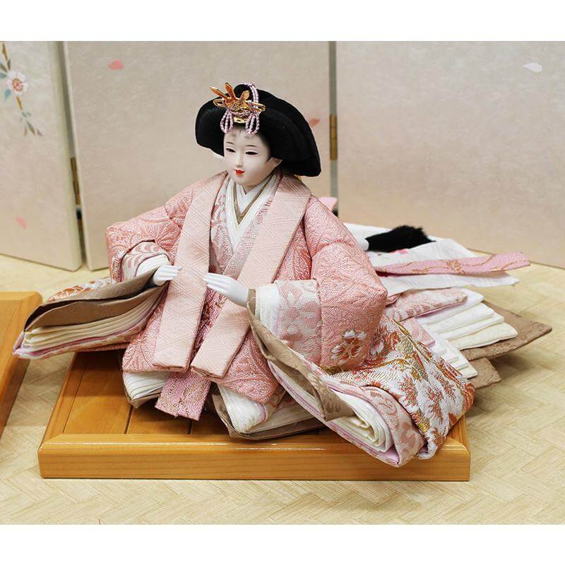 平安豊久作 こうえつ 親王 和桜 総桧収納飾りの画像