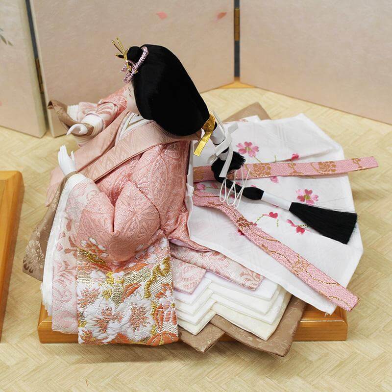  平安豊久作 こうえつ 親王 和桜 総桧収納飾りの画像