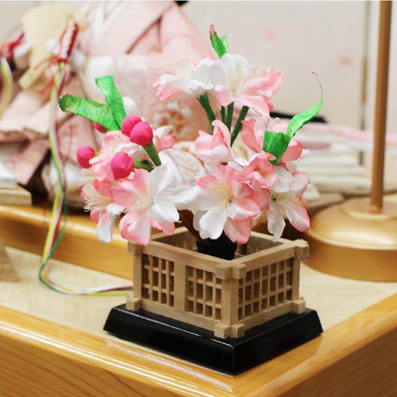  平安豊久作 こうえつ 親王 和桜 総桧収納飾りの画像
