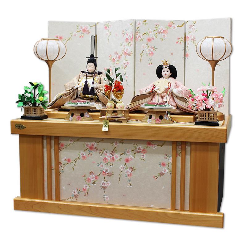  平安豊久作 こうえつ 親王 和桜 総桧収納飾りの画像