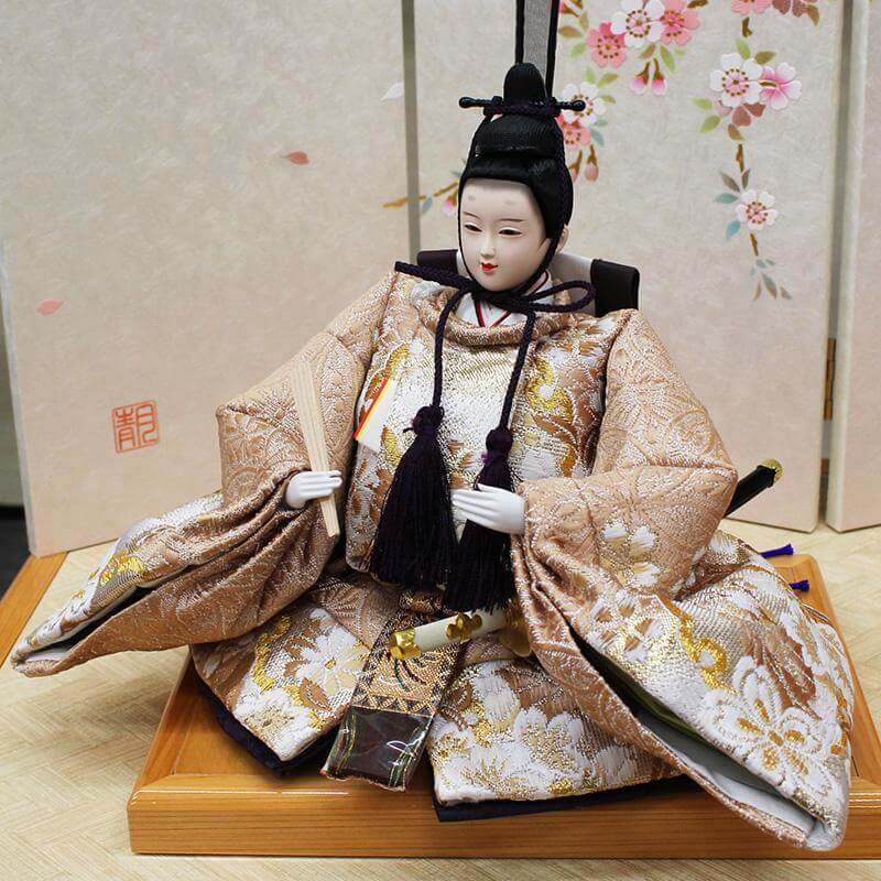  平安豊久作 こうえつ 親王 和桜 総桧収納飾りの画像