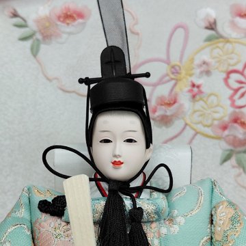 舞雛親王 白ピンクぼかし塗収納飾りの画像