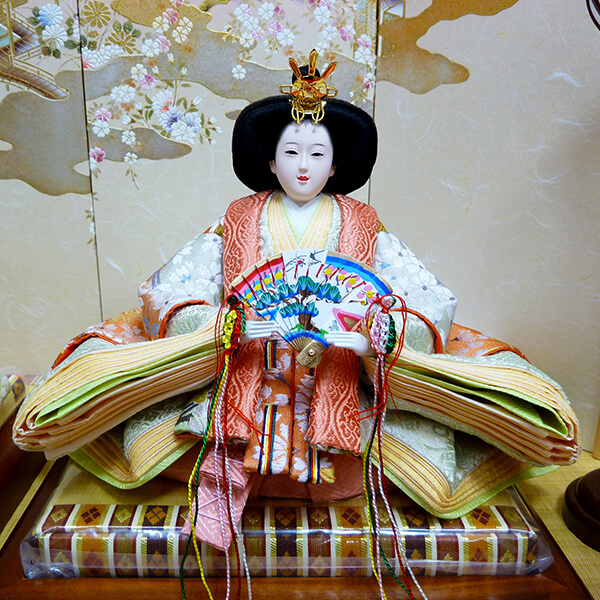 平安道翠作正絹西陣織本仕立て親王総檜平飾り画像