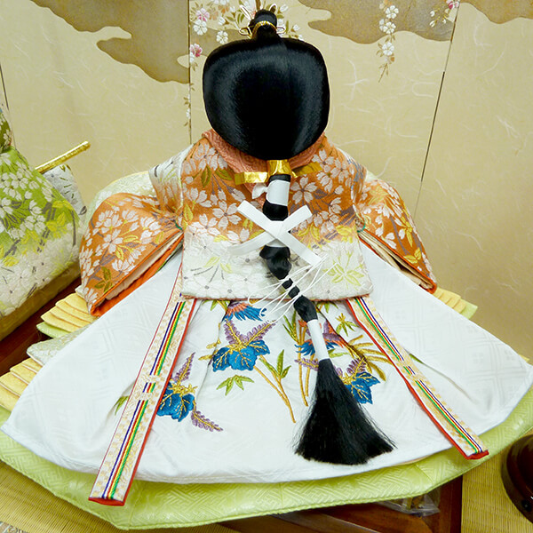 平安道翠作正絹西陣織本仕立て親王総檜平飾り画像