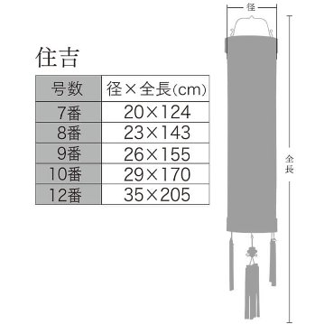 絹　桜　8号二重住吉提灯　扇面七草対柄の画像