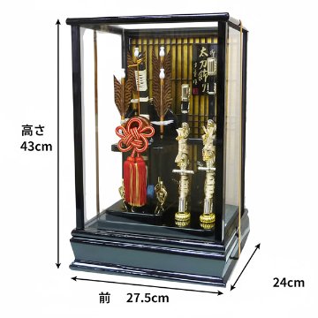 コンパクトな宝童作12号太刀飾り破魔弓は高級感があります