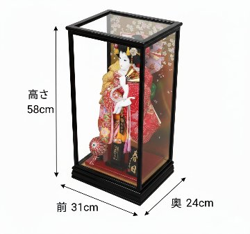 宝童作 15号 春日 振袖羽子板ケース飾りの画像