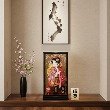 宝童作 15号 春日 振袖羽子板ケース飾りの画像
