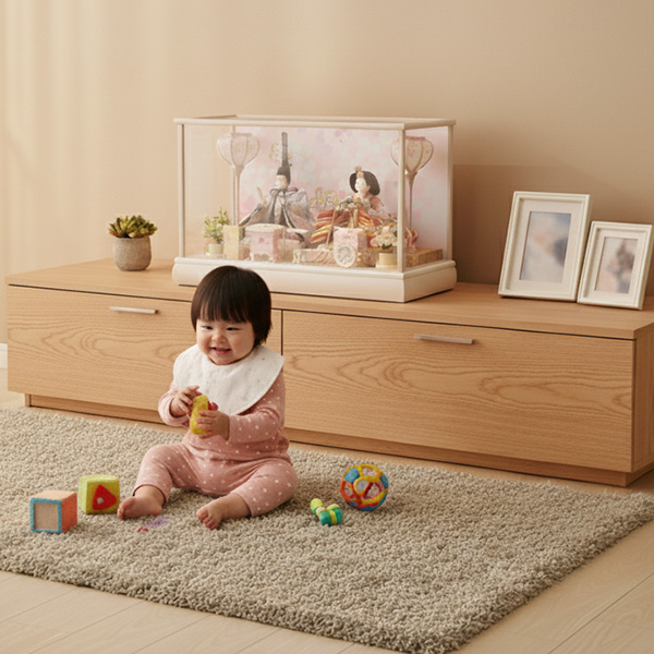 雛人形と赤ちゃん