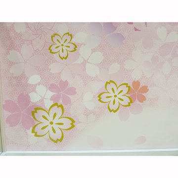 小三五親王グレージュ塗ガラスケース飾りの画像